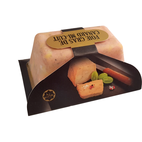 Foies gras de canard mi-cuit halal 450g Foies gras de canard mi-cuit halal 450g