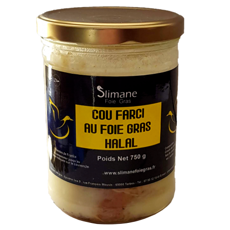 Cou farci au foie gras de canard - halal
