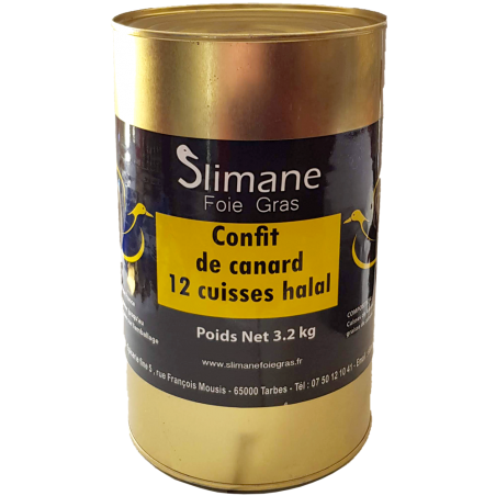 Confit de canard halal 12 cuisses halal 4.40 kg Confit de canard halal 12 cuisses halal 4.40 kg