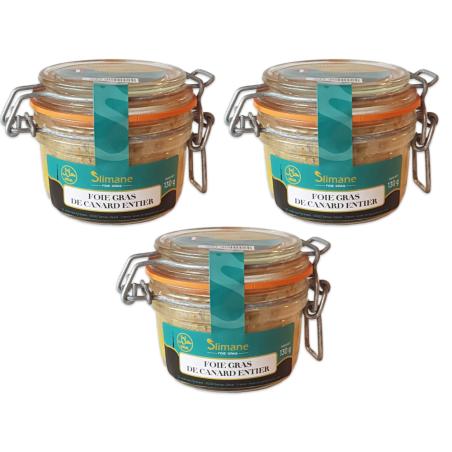 Lot 3 pots de Foies gras de canard entier halal 125 g Lot 3 pots de Foies gras de canard entier halal 125 g
