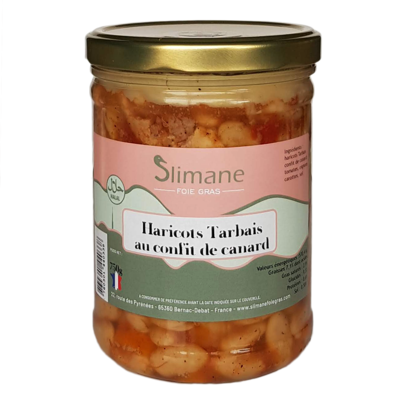 Haricots Tarbais au confit de canard 500g -halal